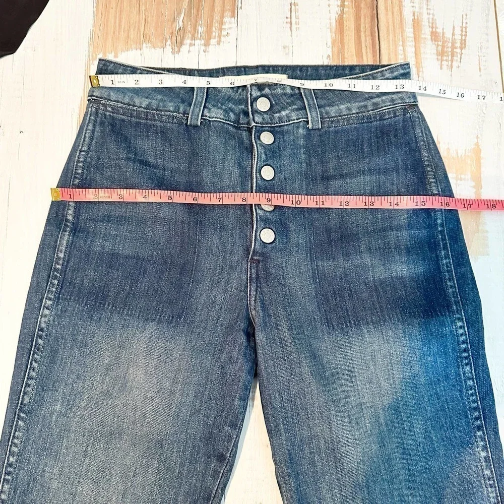 AMO Audrey with Snaps High Rise Denim Jeans in Shadow Play Size 26